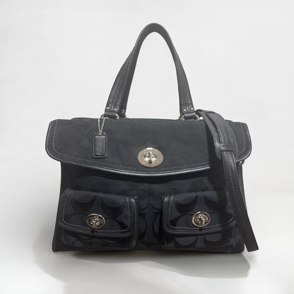 Coach Hampton Legacy Signature Canvas Monogram Laptop Bag